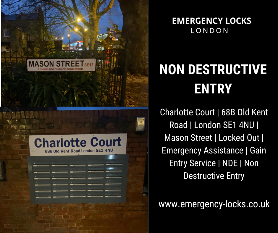 Have you experienced the frustration of being locked out and are seeking a solution at Charlotte Court, 68B Old Kent Road, SE1 4NU, Mason Street?