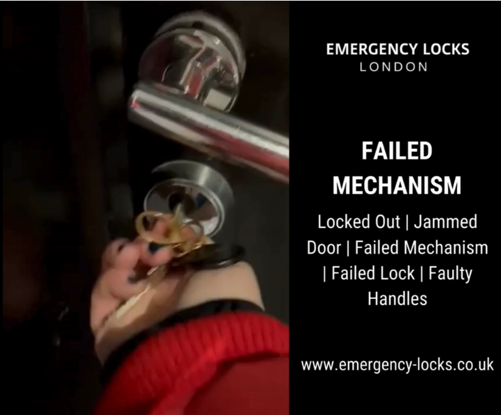 How do you identify signs of a failed lock mechanism, and what are the potential security risks associated with it?